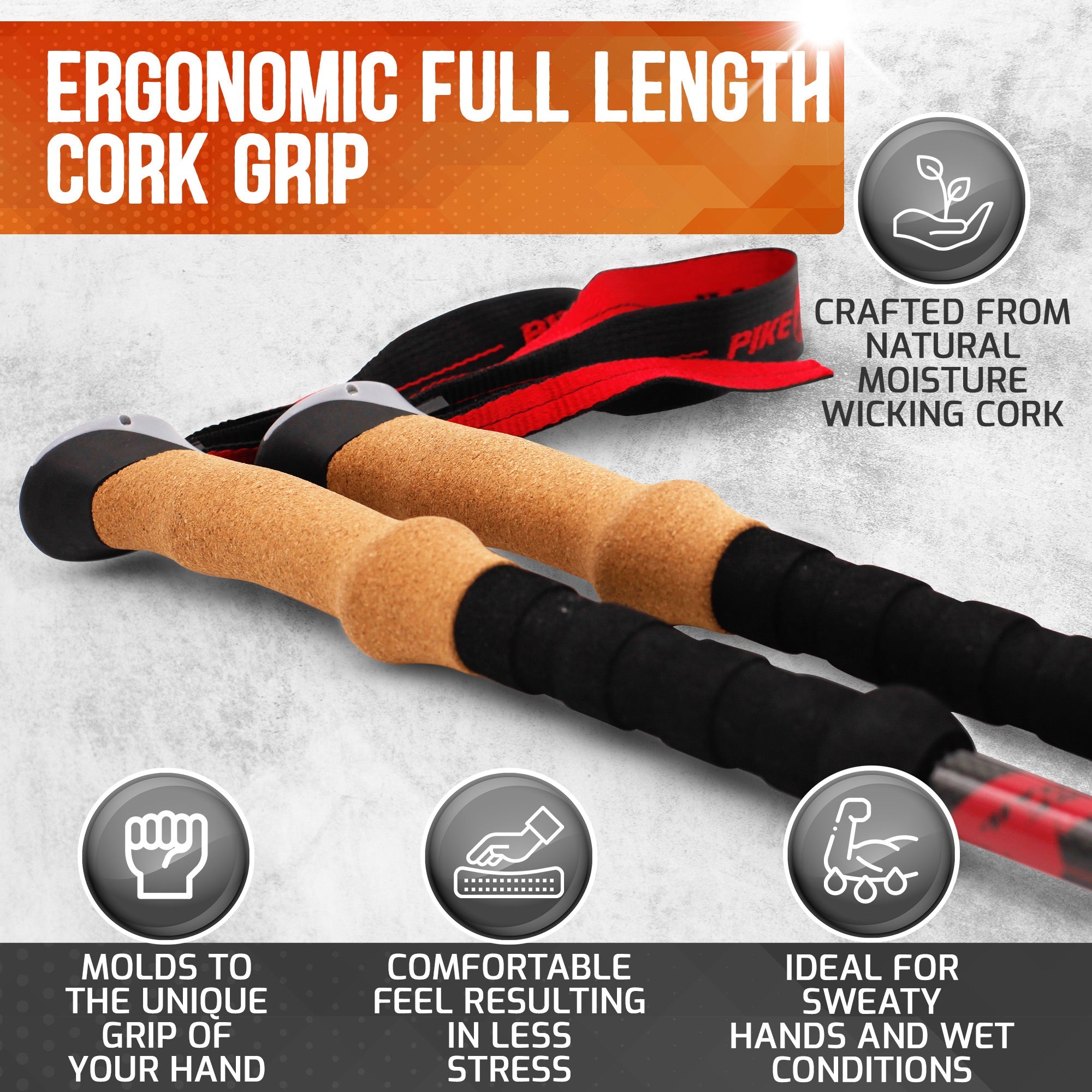 Pike Trail Lightweight, Adjustable Hiking Poles for Every Adventure