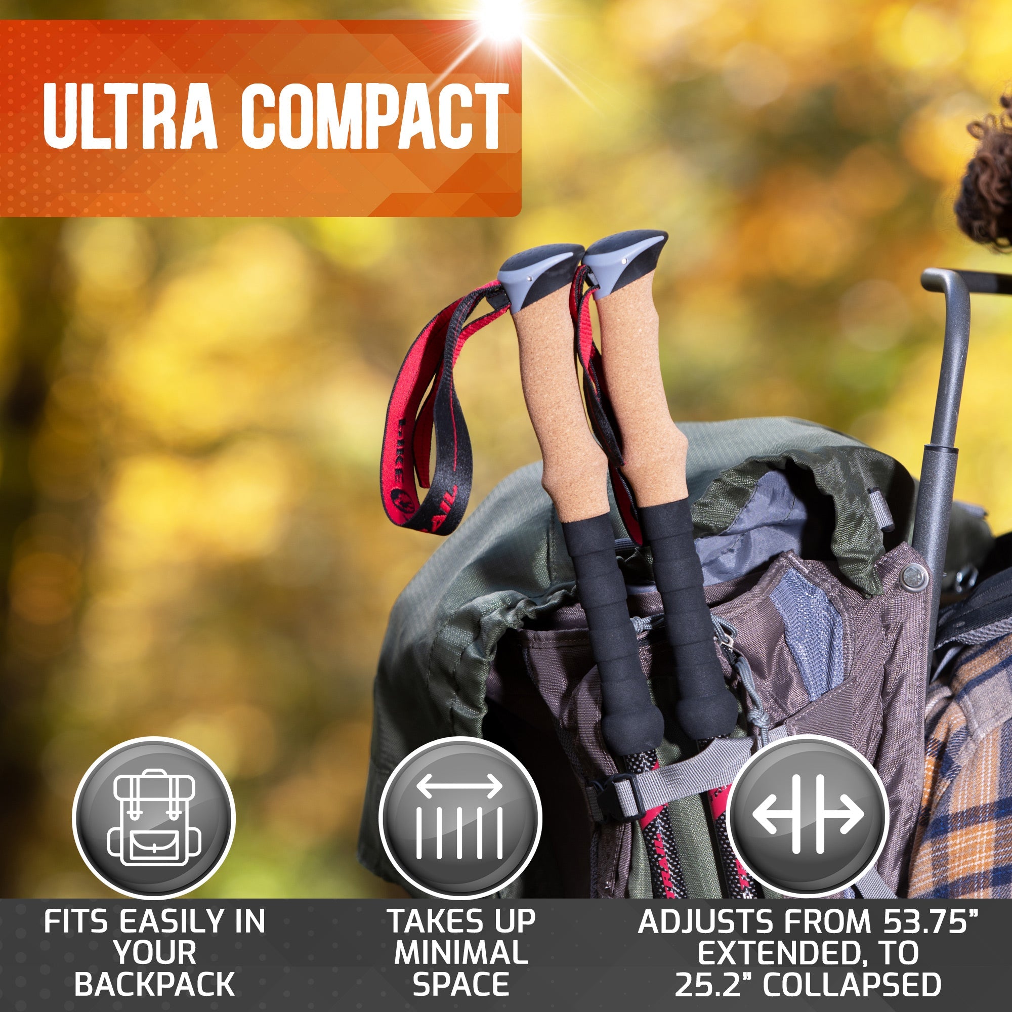 Pike Trail Lightweight, Adjustable Hiking Poles for Every Adventure