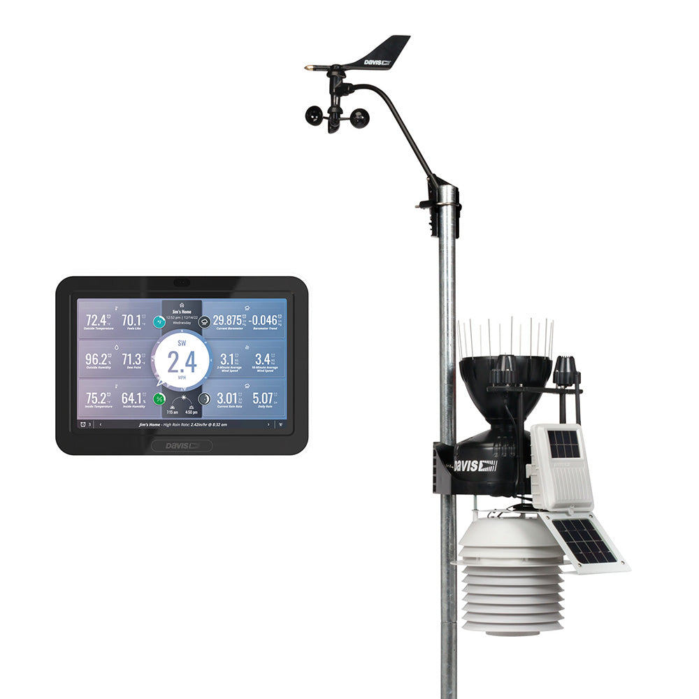 Davis Vantage Pro2 Plus Wireless Weather Station wWeatherLink Console 24hr Fan Aspirated Radiation Shield UV Solar