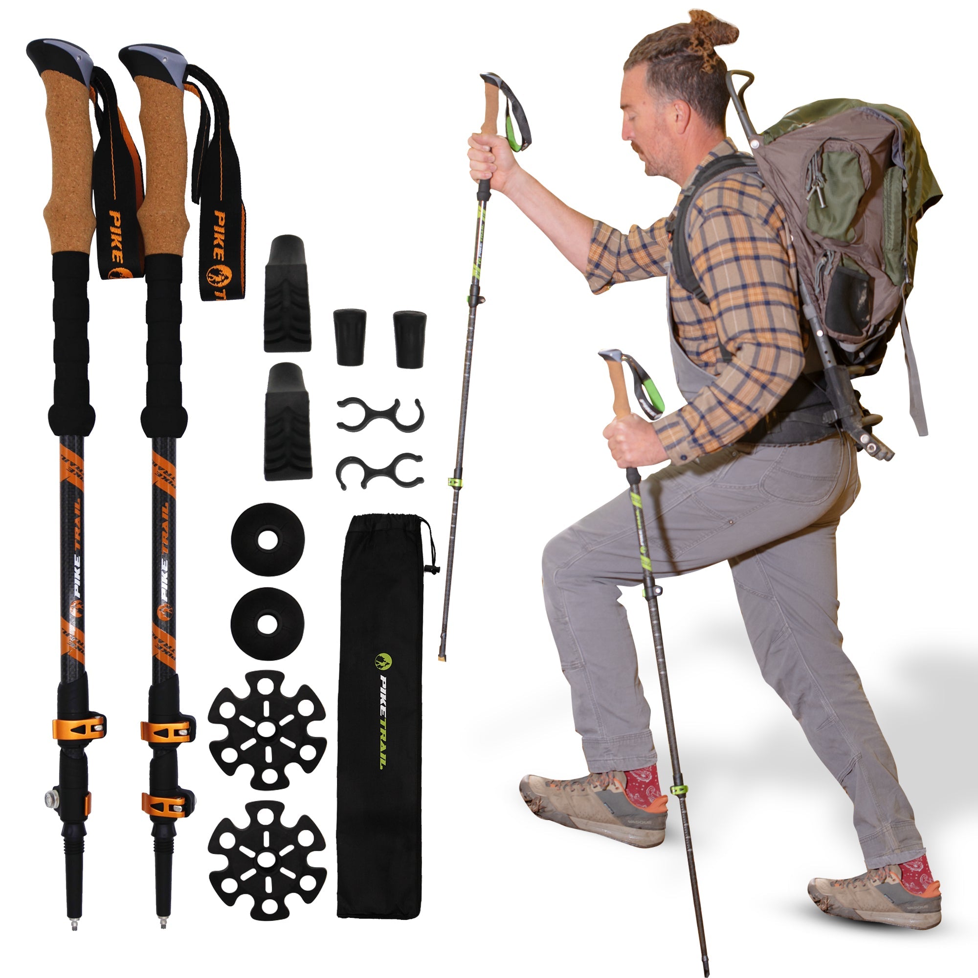Pike Trail Lightweight, Adjustable Hiking Poles for Every Adventure