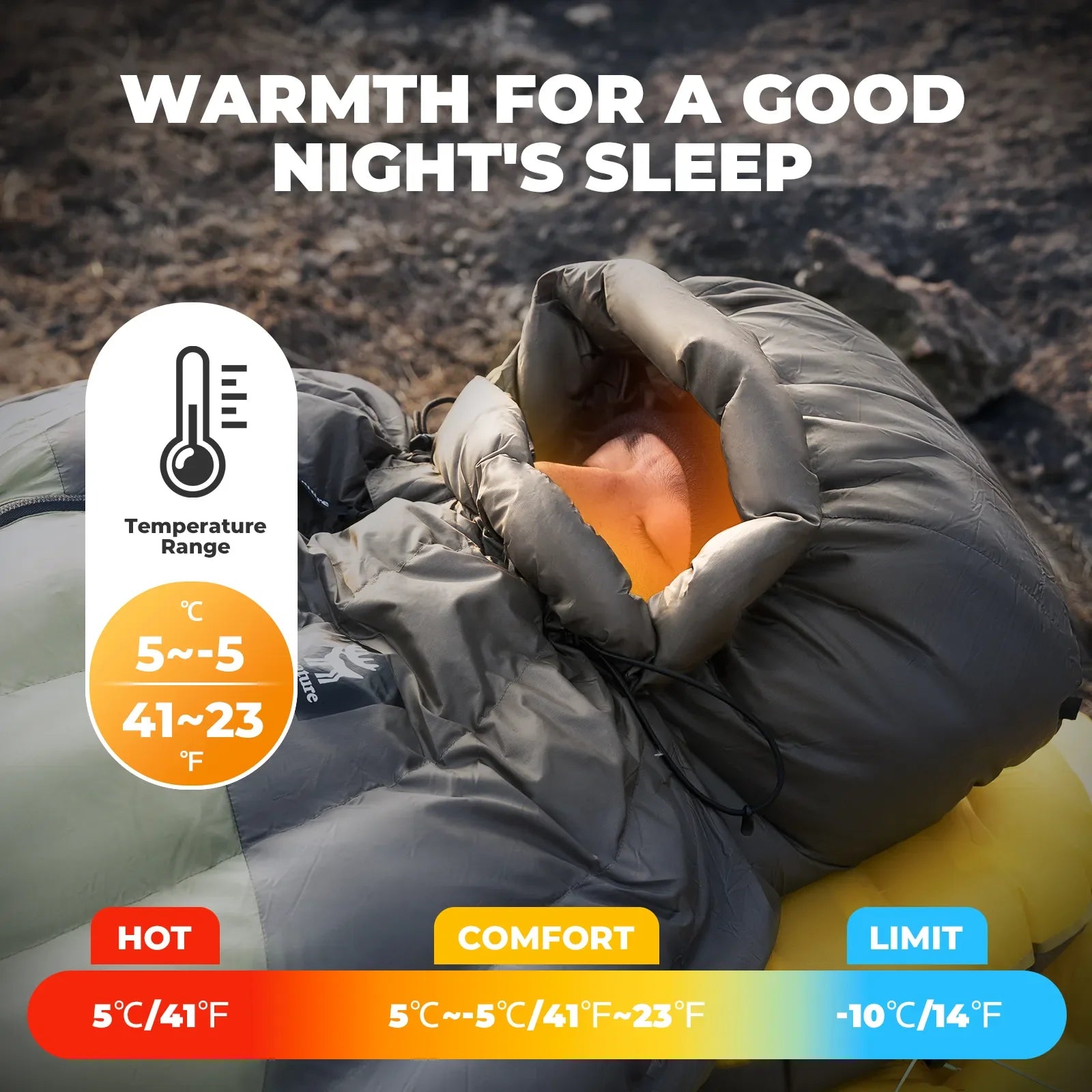 Mummy Mixed Down Waterproof Sleeping Bag