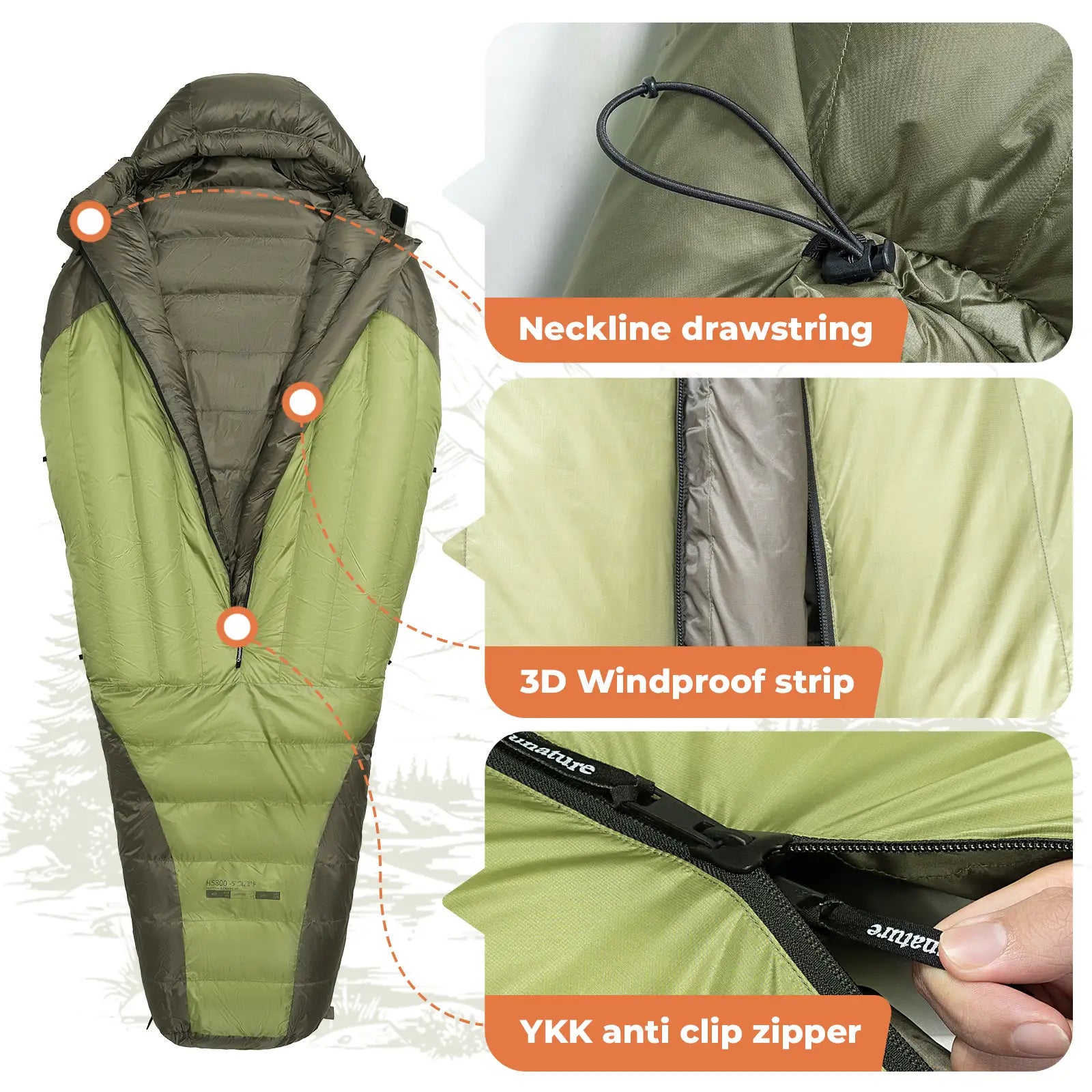 Mummy Mixed Down Waterproof Sleeping Bag