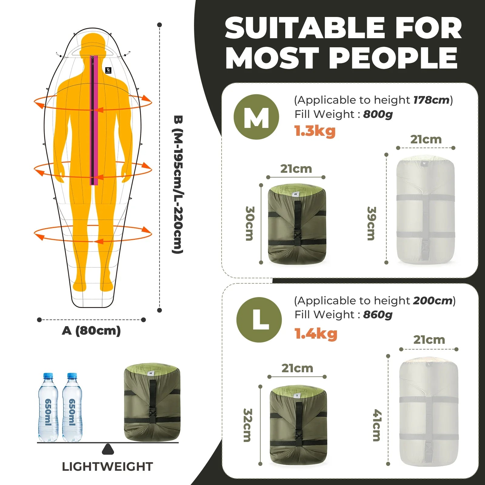 Mummy Mixed Down Waterproof Sleeping Bag