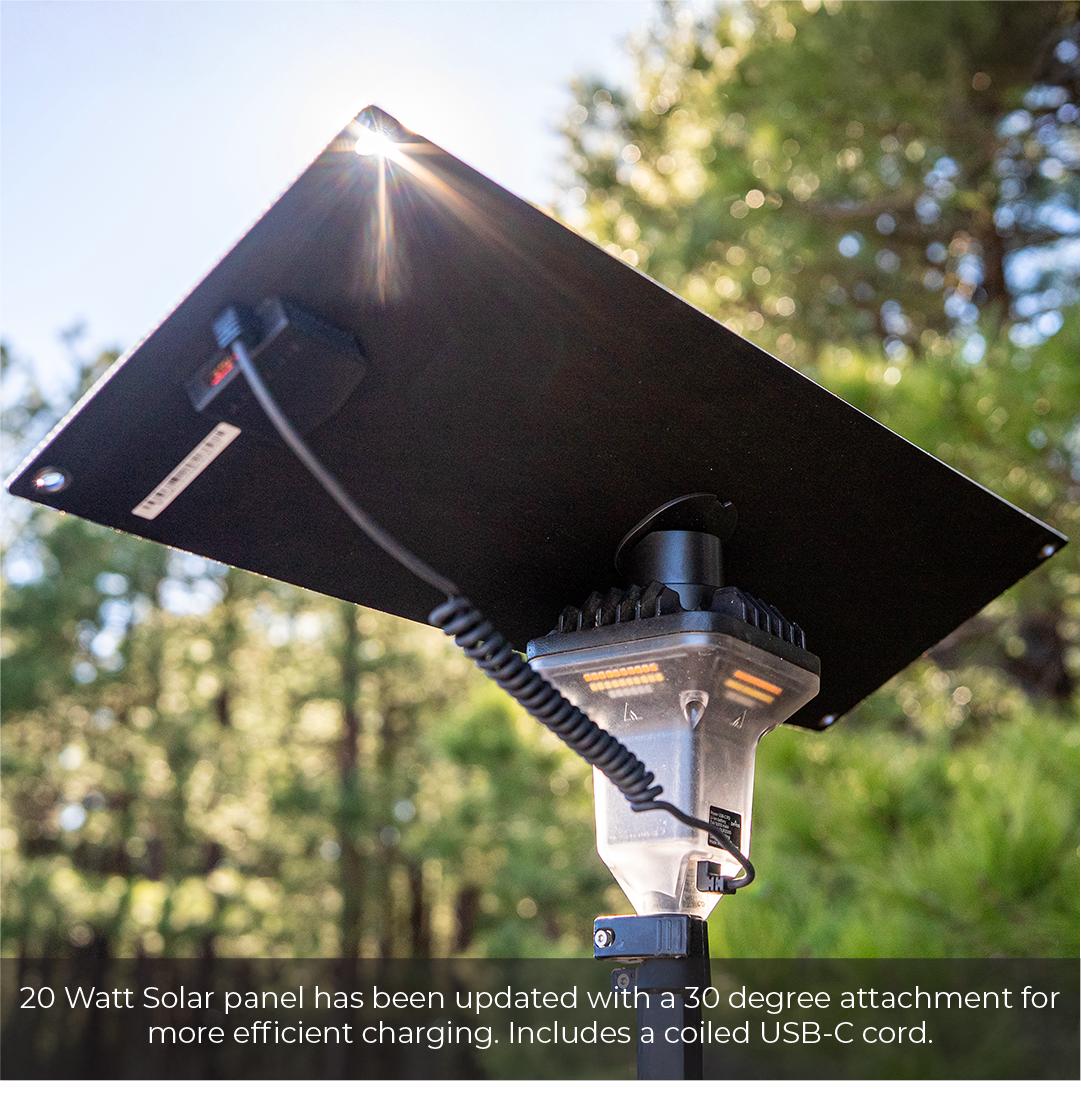 20 Watt Portable Solar Panel w/ LightRanger Receiver