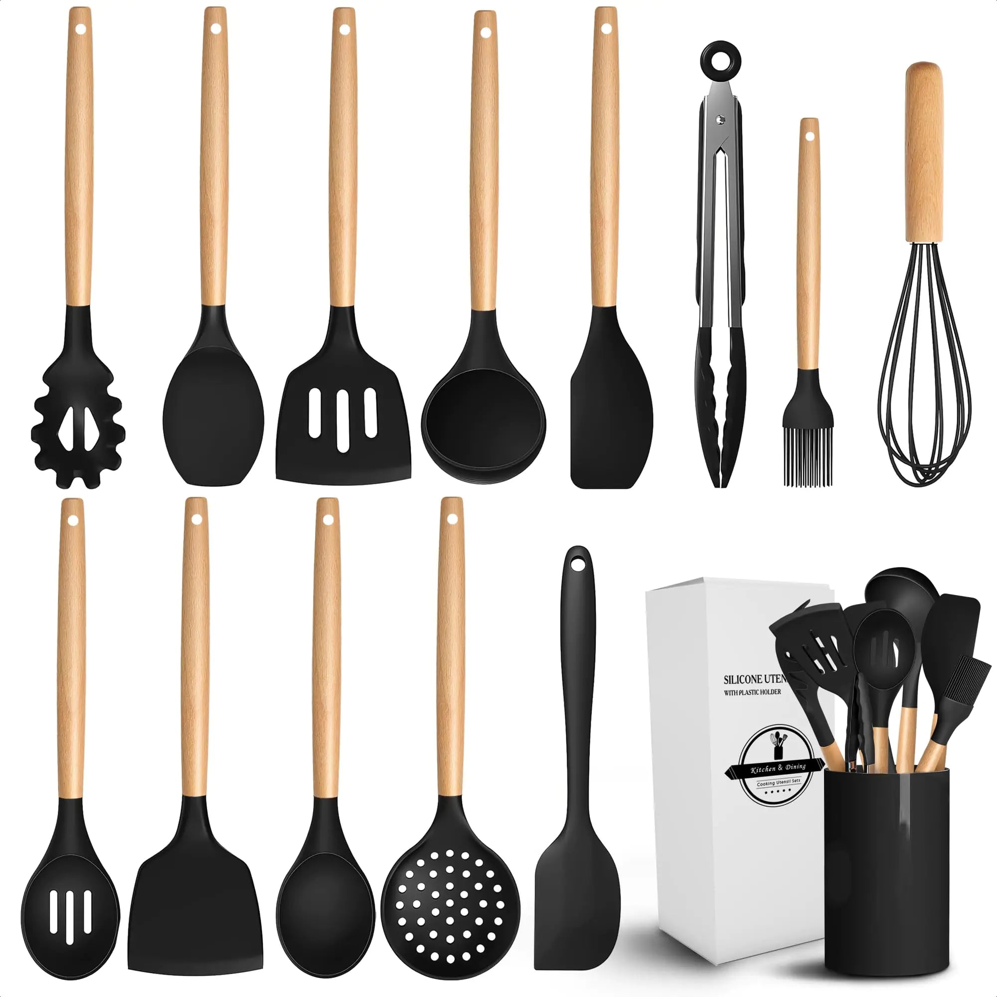 14Pcs Silicone Cooking Utensils